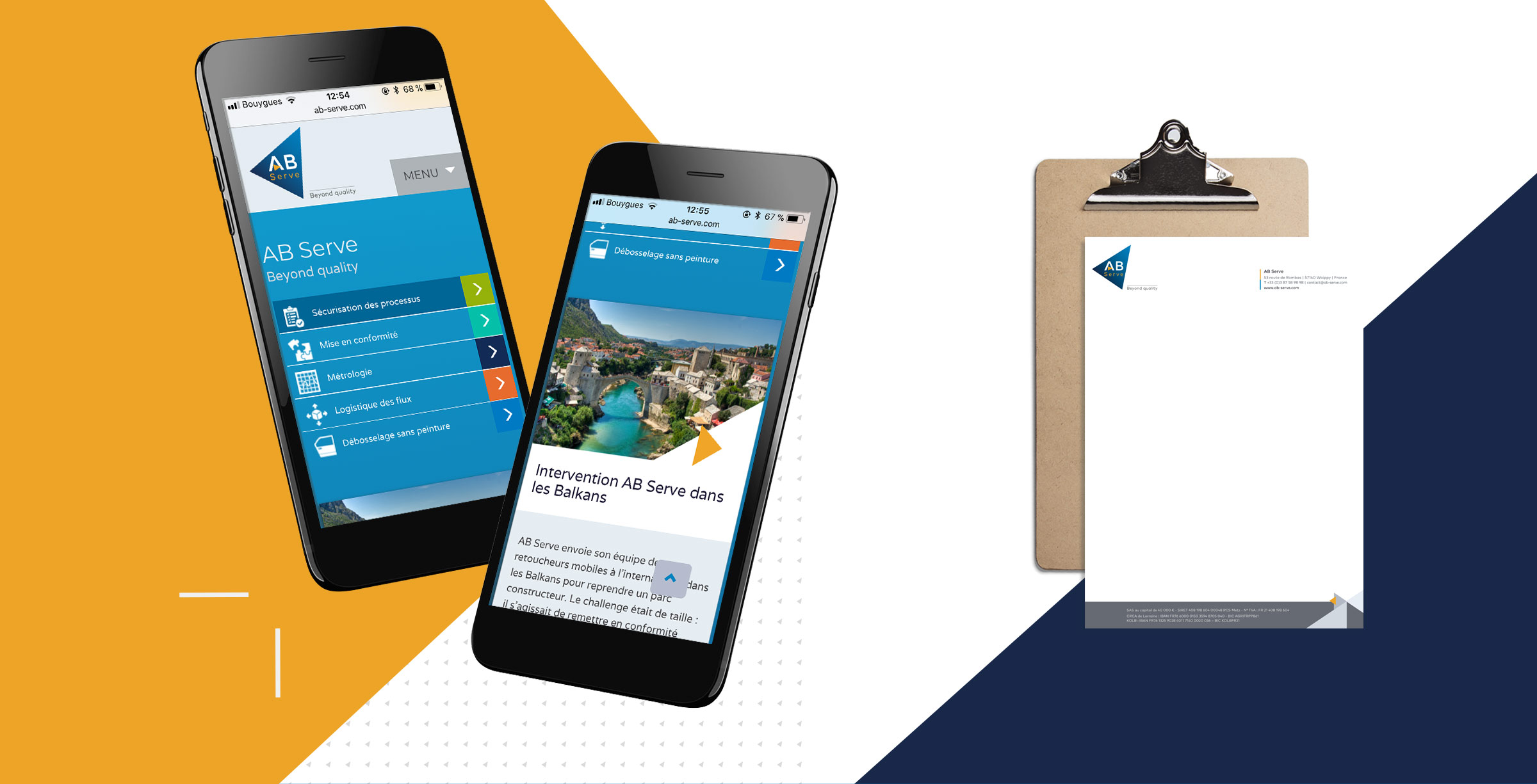 Création de site mobile et papier à en-tête